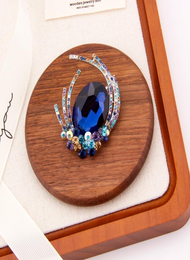 Wynameleri UJOY Brooch Lapel Pin for Women with Blue Rhinestones for Women - Image 4