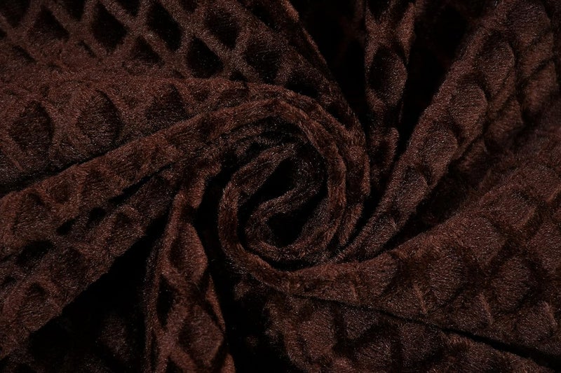 KREEVA KREEVA Velvet Checked Grace Diwan Cover Set 123 Brown - Image 2
