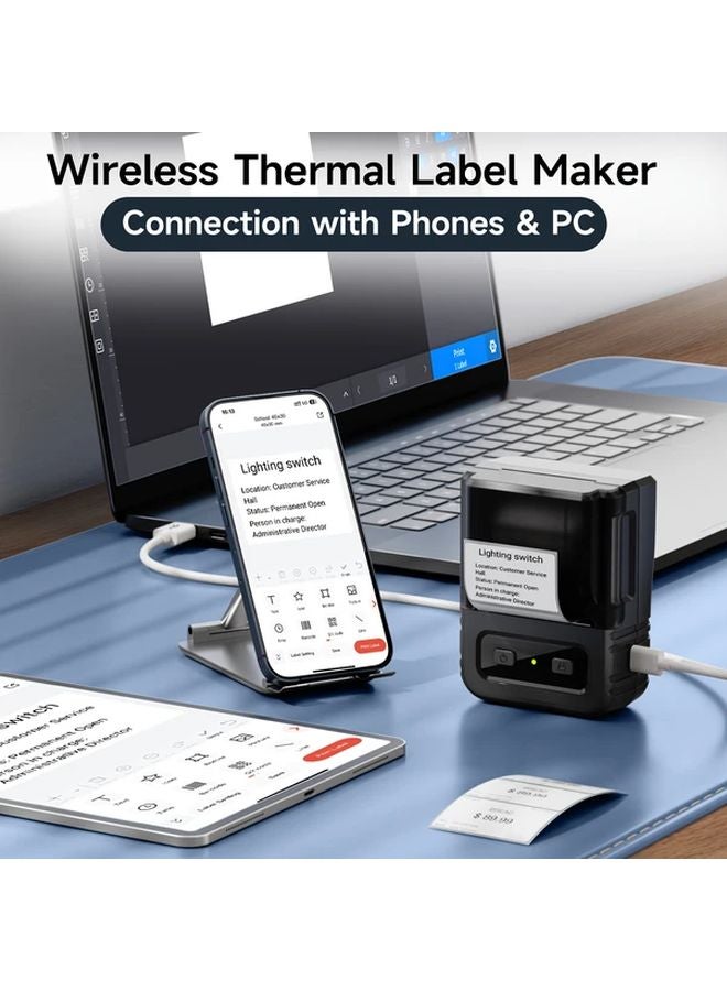 White M110 Pro Portable Thermal Label Printer 2 Inch Barcode Printer For Small Business Inventory Management - Image 3