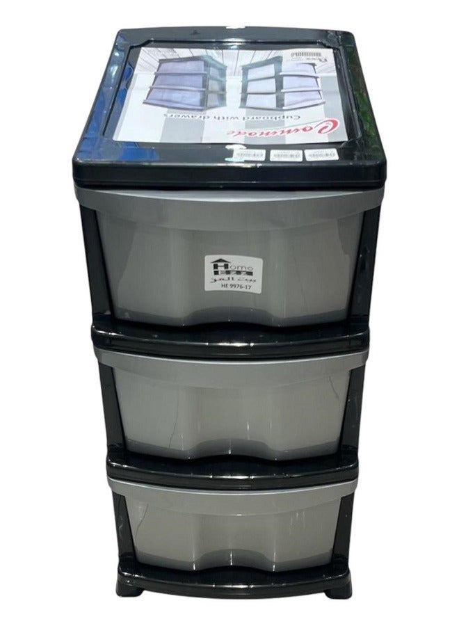 3 tier square plastic storage drawers for storing children's toys and clothes 