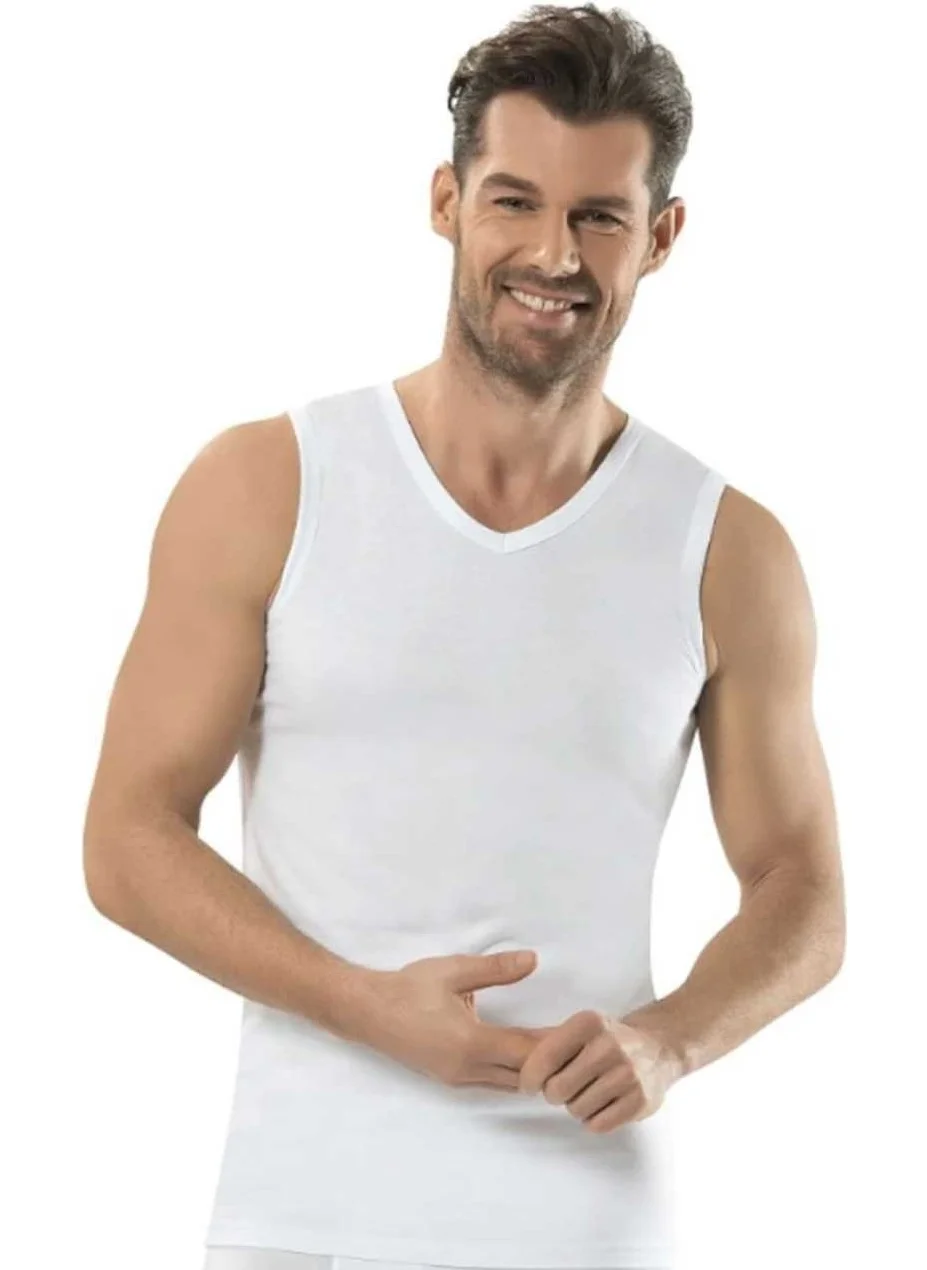 Tutku Men's Zero Sleeve V-Neck Sports Undershirt