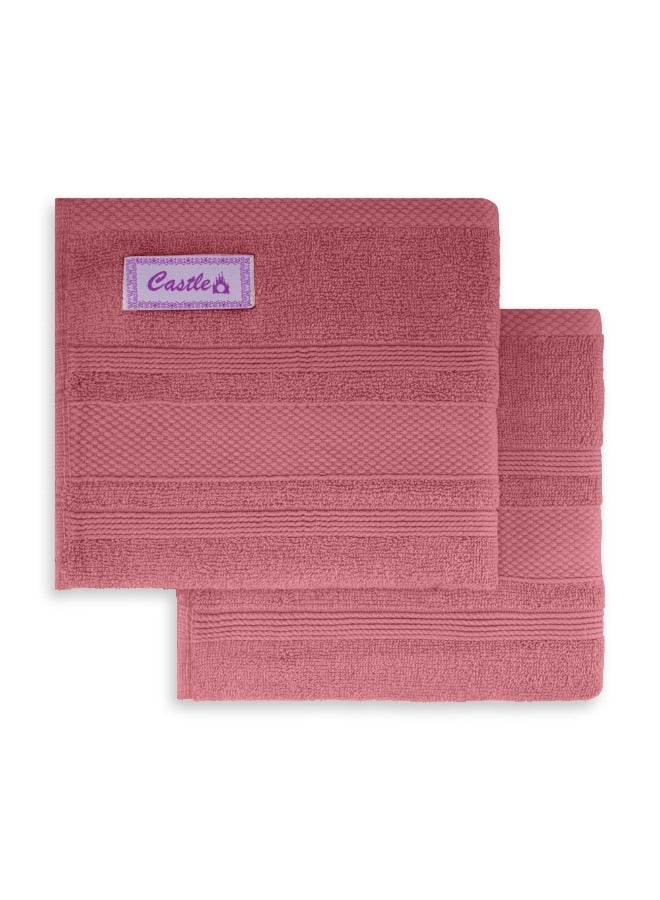 BYFT Home Castle (Pink) Premium Cotton Hand Towel (50 X 90 Cm-Set Of 2) Highly Absorbent, High Quality Bath Linen With Diamond Dobby 550 Gsm - Image 5