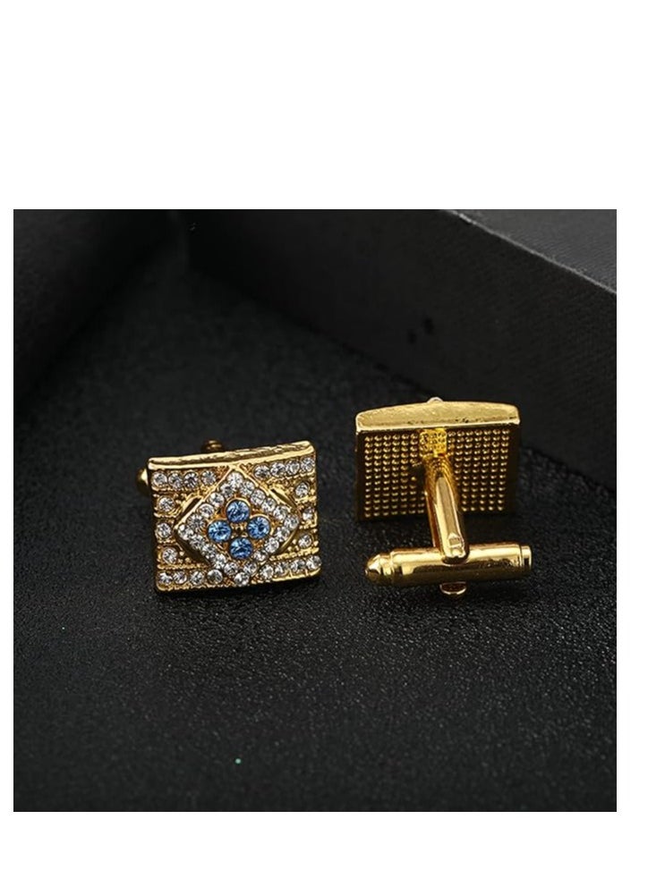 KUYING Crystal Cufflinks For Men Round Zirconia Cufflinks Business Cufflinks Jewelry  - Image 2