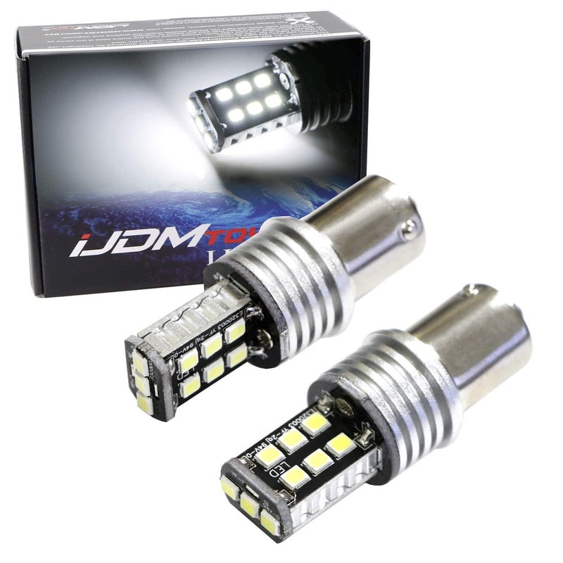 iJDMTOY White 1156 7506 7527 Replacements Compatible With Volkswagen MK6 Jetta DRL Compatible With Mitsubishi LancerEvo X DRL