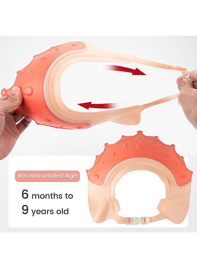 Photon 2 قطعة من قبعات الاستحمام للأطفال، قبعة استحمام قابلة للتعديل مع واقي من الشامبو، أدوات غسل شعر الأطفال من عمر 0 ​​إلى 9 سنوات - Image 3
