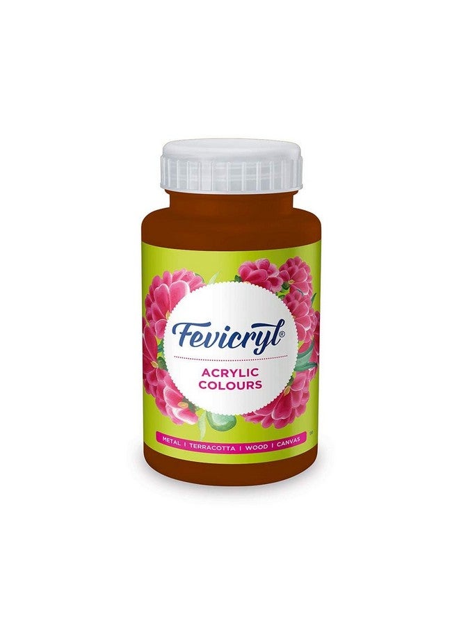 Fevicryl Acrylic Colour, Art and Craft Paint, DIY Paint, Rich Pigment, Non-Craking Paint for Canvas, Wood, Leather, Earthenware, Metal | Ideal for Artists | Burnt Sienna, 500ml - Image 1