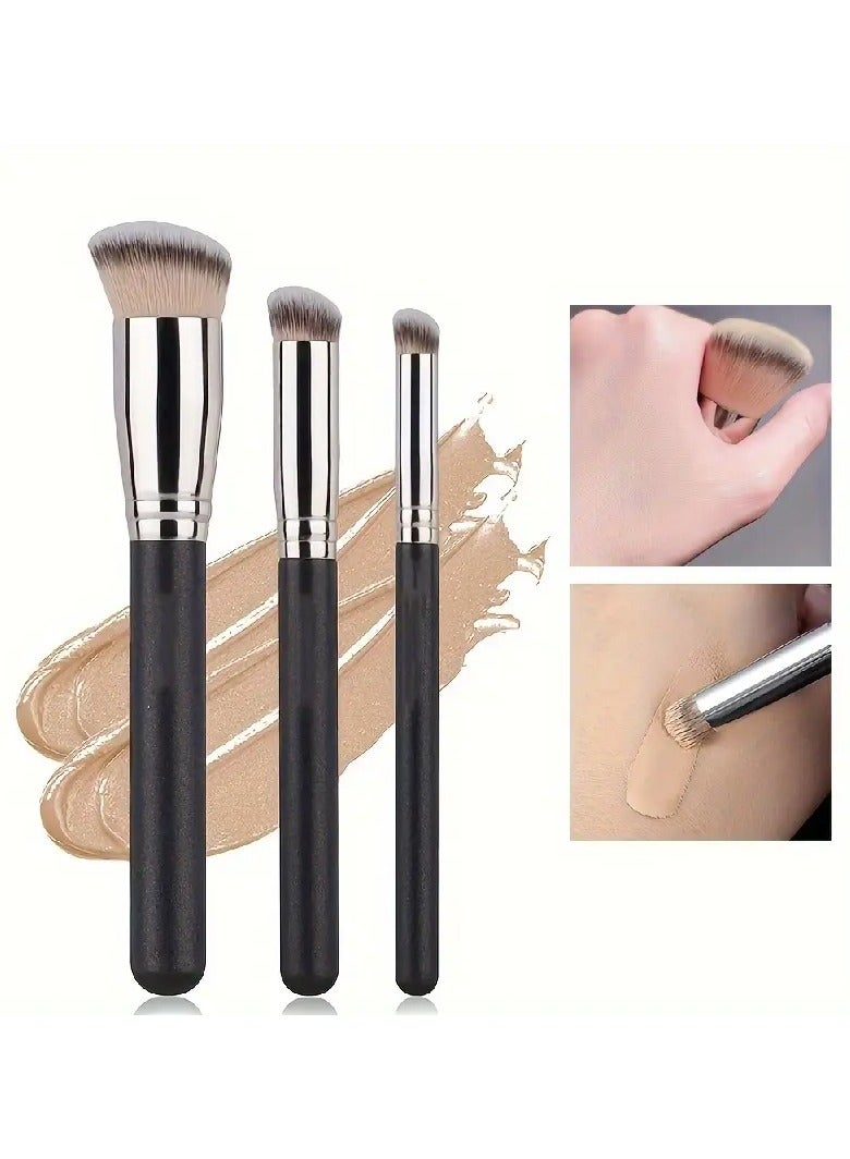 Goolsky Flawless Concealer & Foundation Brush - Soft Nylon Bristles, No-Mark Application for All Skin Types, Ideal for Eyeshadow & Blending, Flat Head, Square Foundation Brush - Image 2