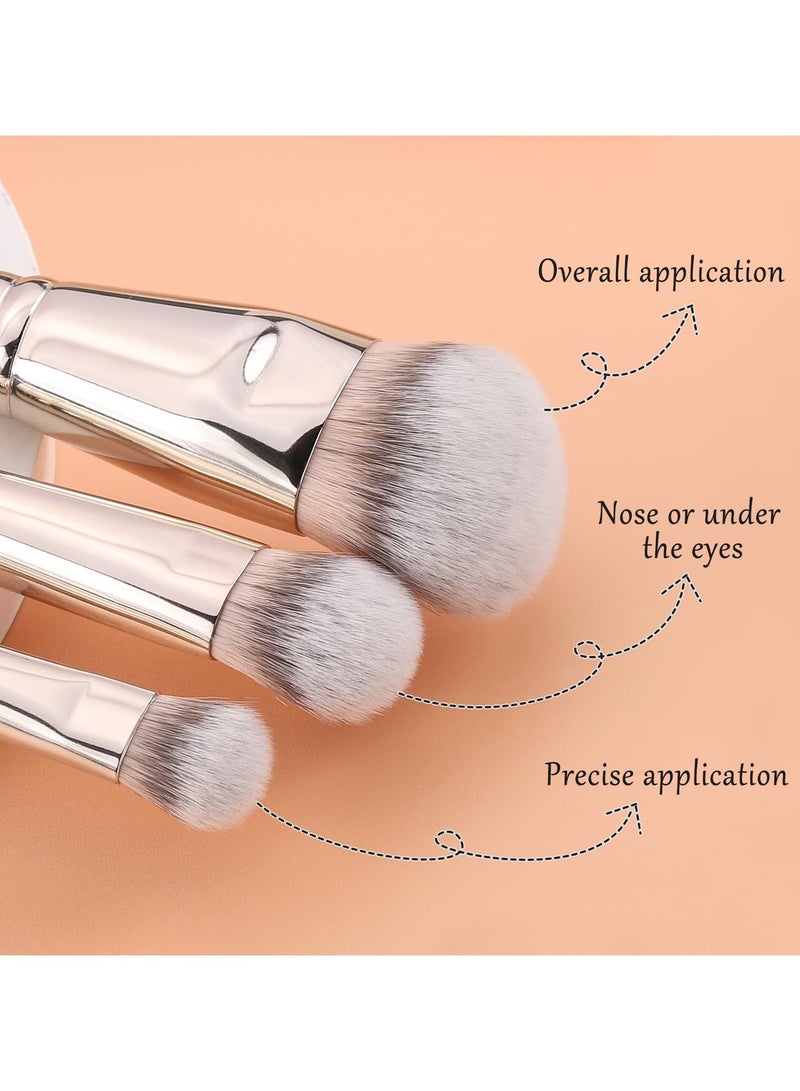 Goolsky Flawless Concealer & Foundation Brush - Soft Nylon Bristles, No-Mark Application for All Skin Types, Ideal for Eyeshadow & Blending, Flat Head, Square Foundation Brush - Image 3