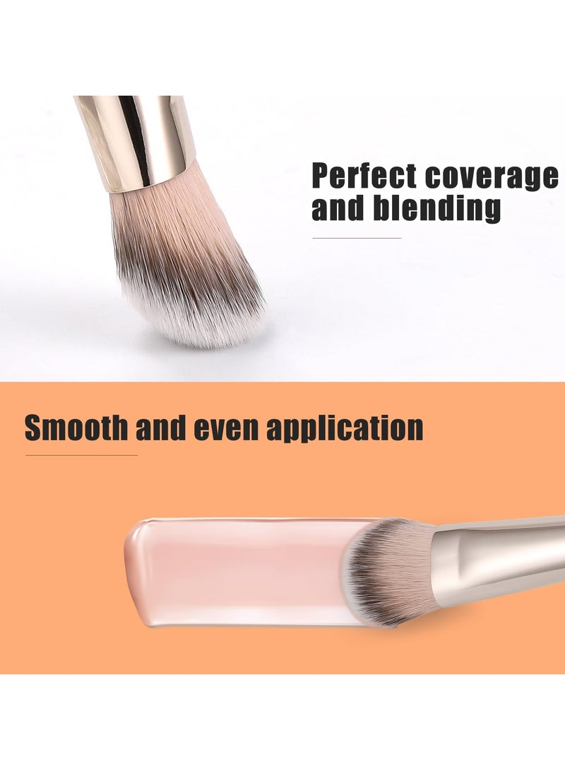 Goolsky Flawless Concealer & Foundation Brush - Soft Nylon Bristles, No-Mark Application for All Skin Types, Ideal for Eyeshadow & Blending, Flat Head, Square Foundation Brush - Image 4