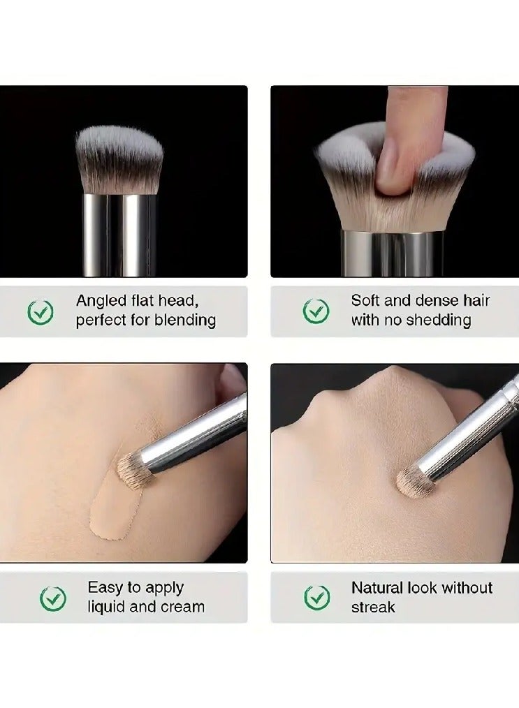 Goolsky Flawless Concealer & Foundation Brush - Soft Nylon Bristles, No-Mark Application for All Skin Types, Ideal for Eyeshadow & Blending, Flat Head, Square Foundation Brush - Image 5