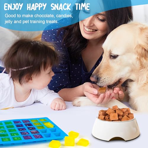 Walfos Mini Square-Terrace Silicone Chocolate Molds 50 Cavities - Walfos Non Stick Silicone Candy Molds, Silicone Molds for Chocolate, Candy, Gummy, Jelly, Ice Cubes, Food Grade & Dishwasher Safe, 2 Packs - Image 4