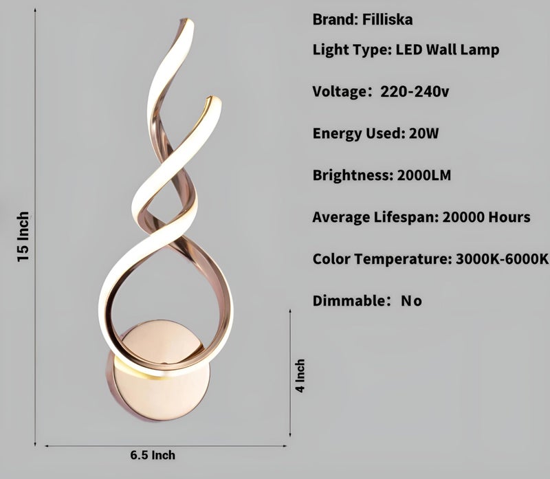 FILLISKA Luxurious LED Wall Lamp for Home with Adjustable Colour Changing Function (French Gold-7716)(1 Year Warranty) - Image 4
