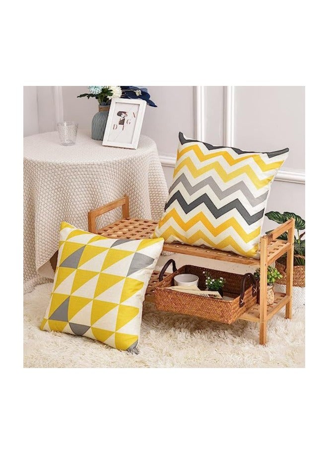 Joyelink Pillow Covers 18x18 Set of 4, Modern Sofa Throw Pillow Cover, Decorative Outdoor Linen Fabric Pillow Case for Couch Bed Car Home Sofa Couch Decoration 45x45cm (18x18, Set of 4） - Image 3