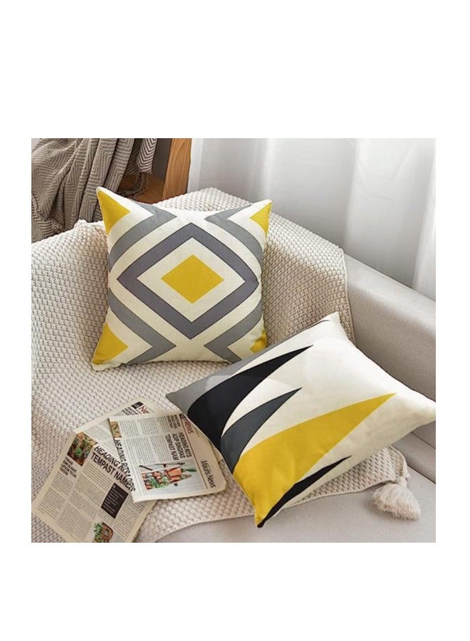 Joyelink Pillow Covers 18x18 Set of 4, Modern Sofa Throw Pillow Cover, Decorative Outdoor Linen Fabric Pillow Case for Couch Bed Car Home Sofa Couch Decoration 45x45cm (18x18, Set of 4） - Image 4