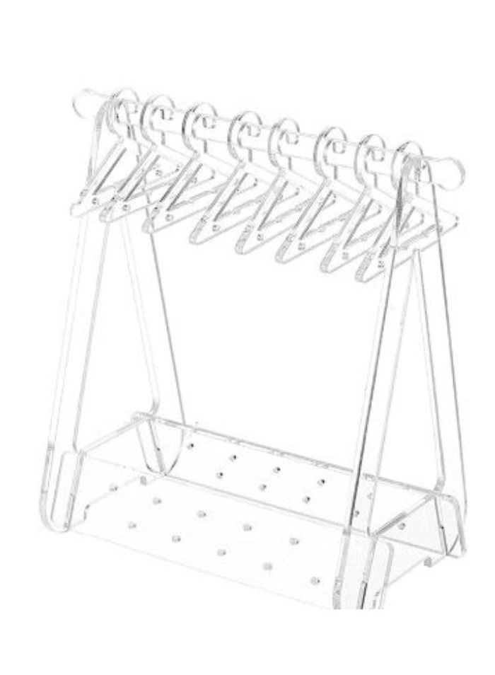 Acrylic jewelry display stand for hanging and organizing necklaces, bracelets, earrings, watches and rings  - Image 2