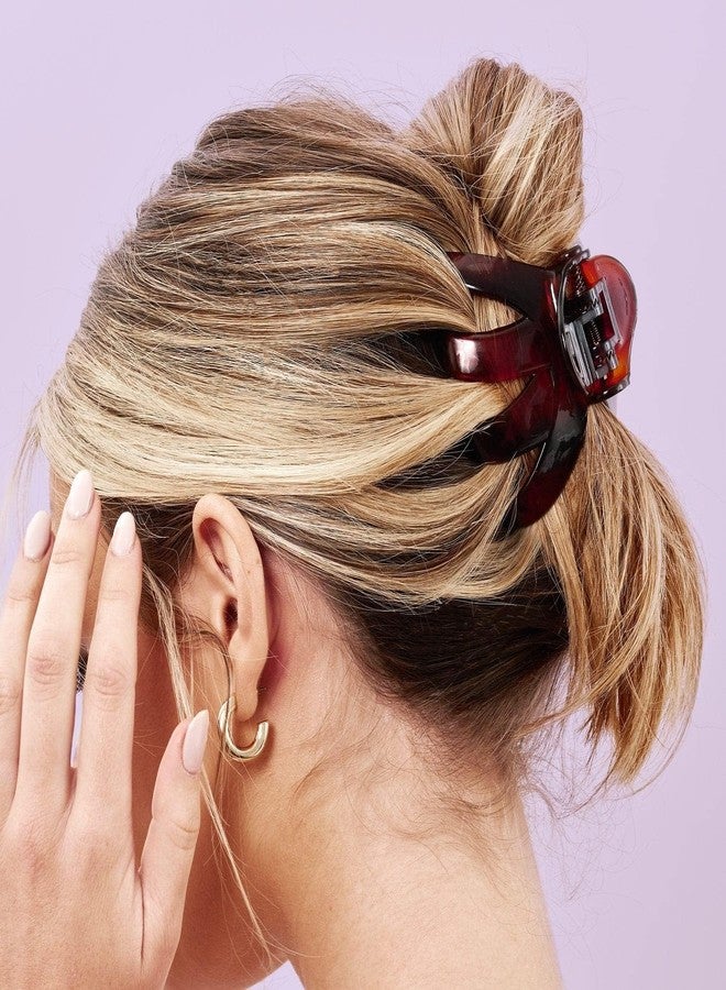 Gimme Beauty - Strong ClickFit Claw Clip in Brown - For Thick, Medium, and Fine Hair Types - Trendy Hair Accessories for Women & Men - All Day Firm Hold, No Slip Technology - 1 pc - Image 2