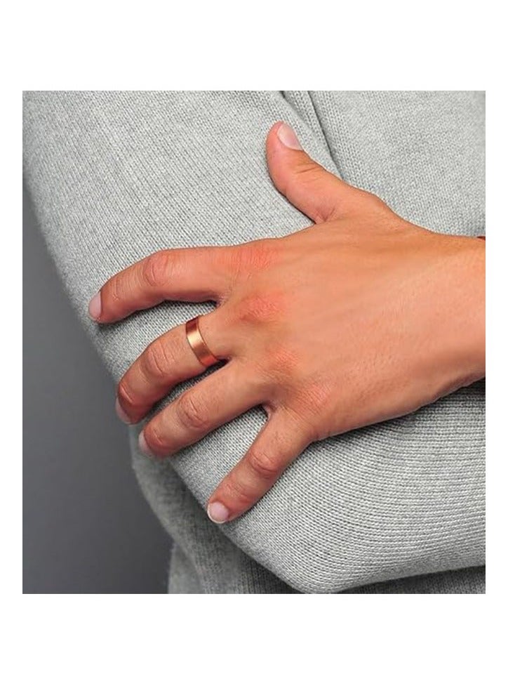 Copper Magnetic Bracelets  - Adjustable 99.9% Pure Copper Strong Magnets Jewelry Gift (1 Cuffs, 1 Rings,1 Black gift box) - Image 5