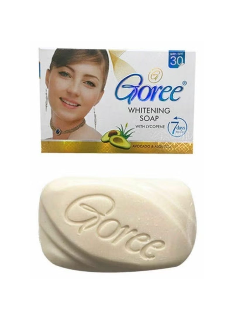 Goree Whitening Soap with Lycopene Skin Brightening Lightening Cleansing Moisturizing - Pack of 1