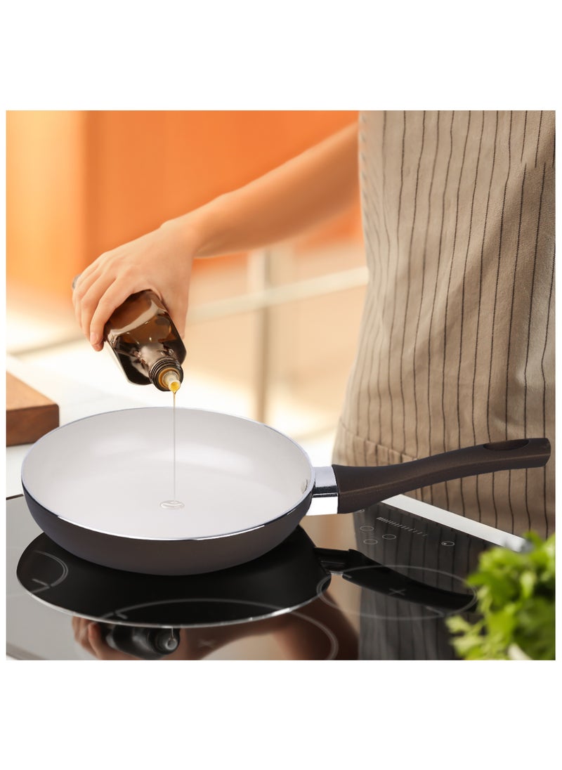 Sweet Home - 30 CM Ceramic Frying Pan - Brown / Cream | PFOA Free, Oven Safe, Heat-Resistant Handle, Induction Compatible - Image 1