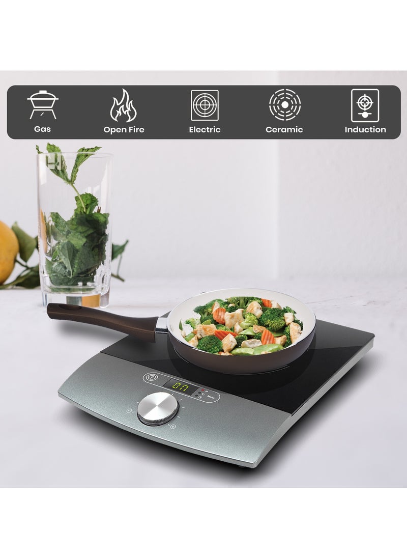 Sweet Home - 30 CM Ceramic Frying Pan - Brown / Cream | PFOA Free, Oven Safe, Heat-Resistant Handle, Induction Compatible - Image 1