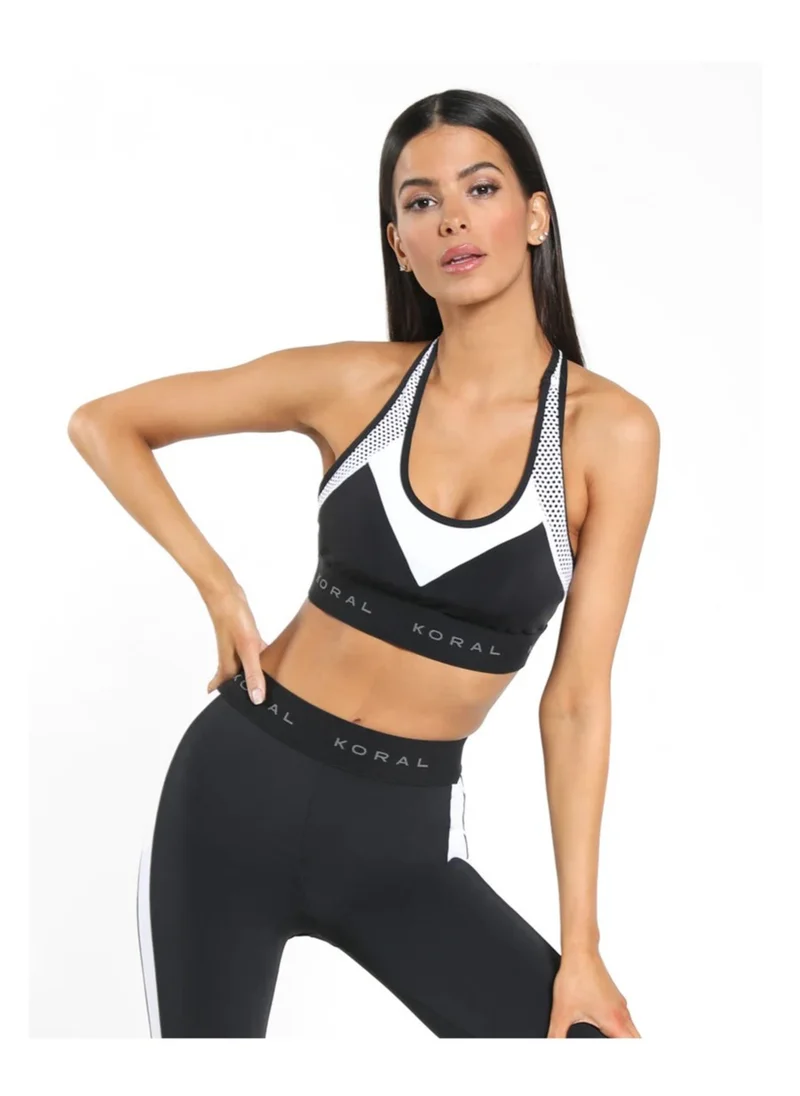 Koral Koral Active Emblem Black Out  Bra-Black/White A210E32-S