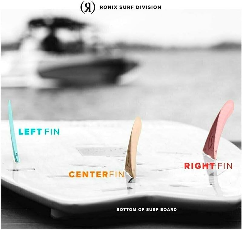 RONIX Fin-S 2.0 Tool-Less Center Surf Fin (1 Pack), White, 4. 0 Inches - Image 2