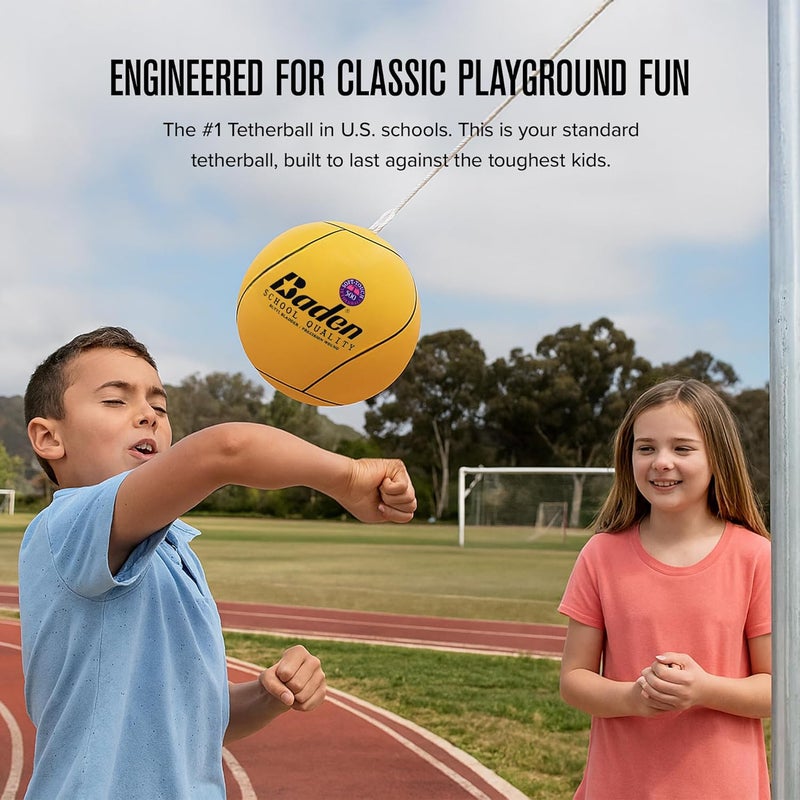 Baden School Quality Tetherball Set - Soft-Touch Tetherball Ball and Rope - Image 5