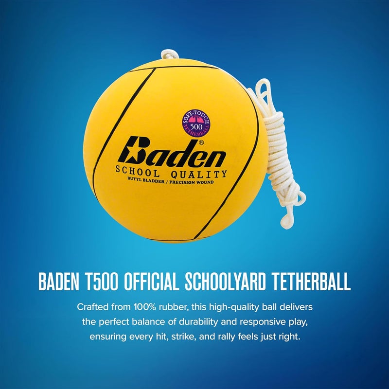 Baden School Quality Tetherball Set - Soft-Touch Tetherball Ball and Rope - Image 2