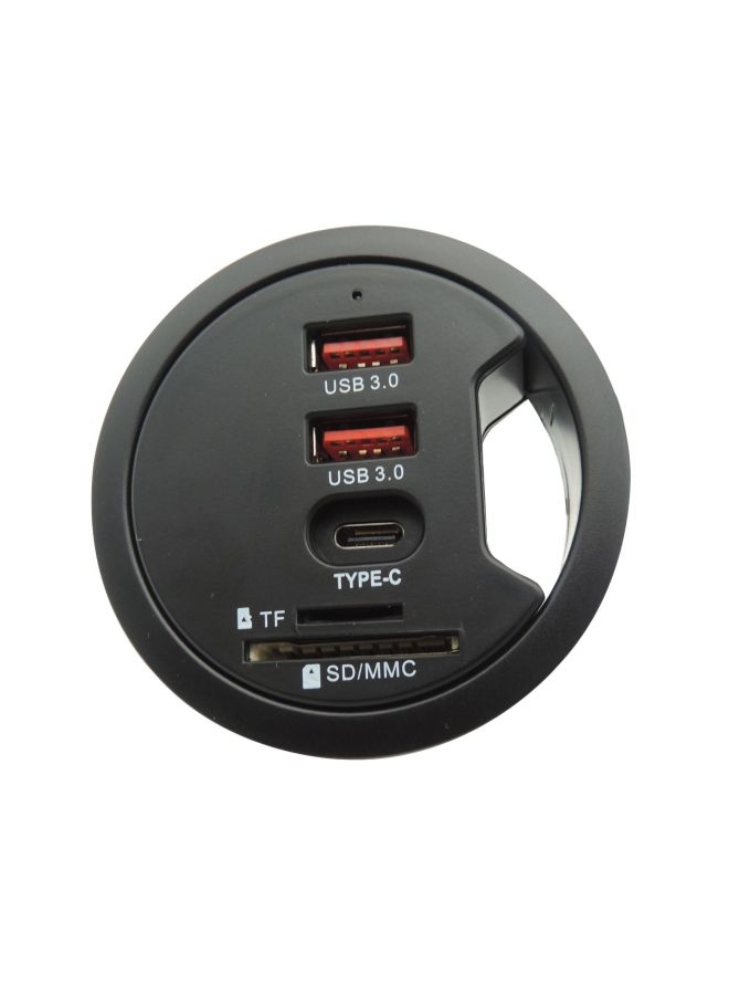 USB 3.0 Hub One Drag 4 Dual USB 3.0 Interface + TYPE C Interface + TF/SD Card Reader-Number Of Interfaces:4.