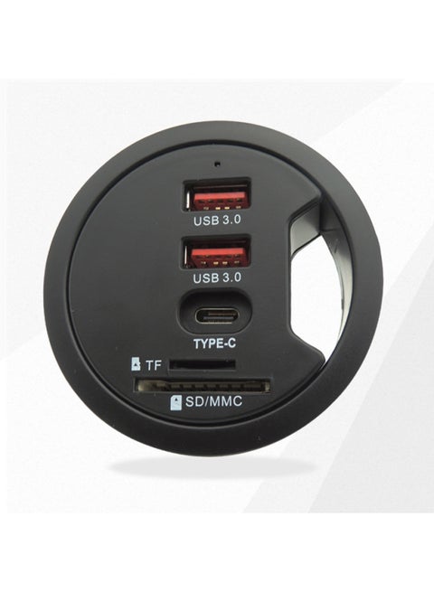 USB 3.0 Hub One Drag 4 Dual USB 3.0 Interface + TYPE C Interface + TF/SD Card Reader-Number Of Interfaces:4.