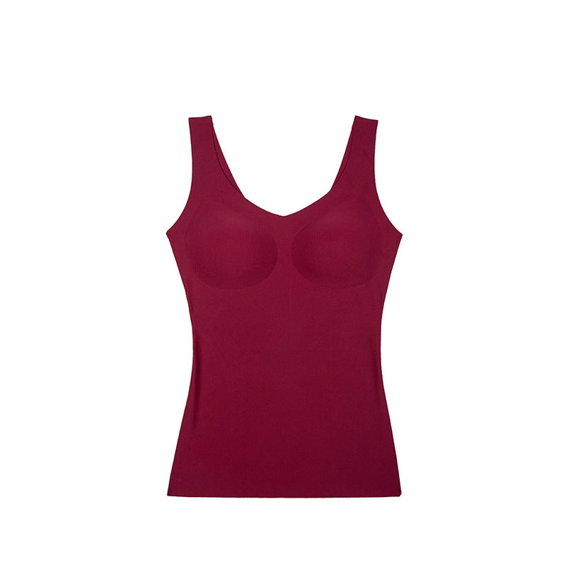 Seamless V-Neck Bodysuit Intimates for Women Burgundy