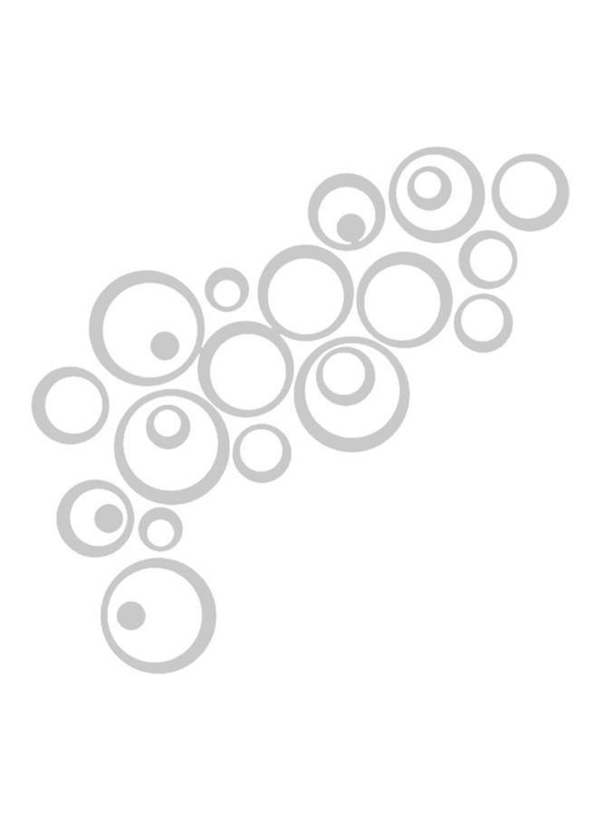 NIBEMINENT 24-Piece Circle Mirror Wall Sticker Set Silver 13.6 x 13.6centimeter - Image 1