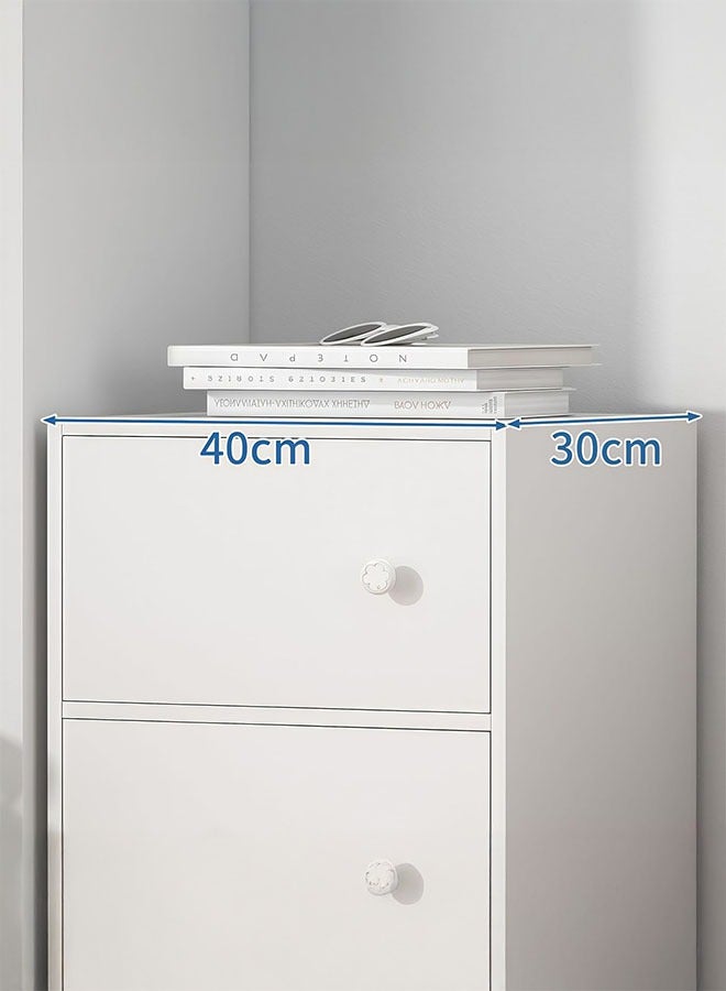 LEDIN Bookcase living room wall cabinet with Drawer bedroom storage cabinet modern minimalist office simple floor-to-ceiling bookshelf (White, 40x30x153cm) - Image 3