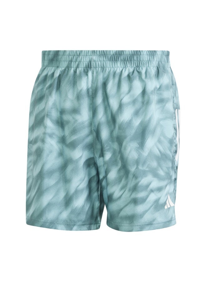 Adidas Own The Run Allover Print Shorts - Image 1
