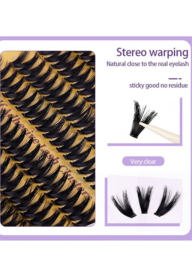 Generic - Pre Bond Lash Type，No Glue Needed，No Irritation，False Eyelashes, Self Adhesive Eyelashes Natural Look, No Glue Needed Lash Clusters, 48 Pcs Reusable Lashes Self Adhesive for Beginners, DIY Lash Extensions Stable Stick On Eyelashes, for Home Use - Image 1