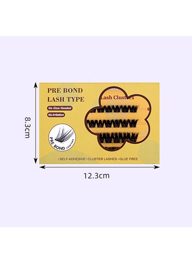 Generic - Pre Bond Lash Type，No Glue Needed，No Irritation，False Eyelashes, Self Adhesive Eyelashes Natural Look, No Glue Needed Lash Clusters, 48 Pcs Reusable Lashes Self Adhesive for Beginners, DIY Lash Extensions Stable Stick On Eyelashes, for Home Use - Image 1