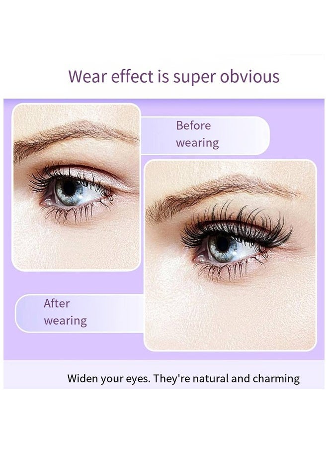 Generic - Pre Bond Lash Type，No Glue Needed，No Irritation，False Eyelashes, Self Adhesive Eyelashes Natural Look, No Glue Needed Lash Clusters, 48 Pcs Reusable Lashes Self Adhesive for Beginners, DIY Lash Extensions Stable Stick On Eyelashes, for Home Use - Image 1