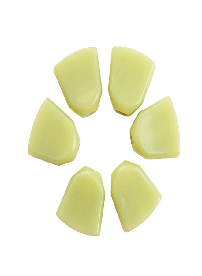 6PCS Tuning Peg Caps Polished Tuner Key Button Cap String Knob Handle with Screws Washer Parts for Acoustic and Electric Guitars Green - Image 5