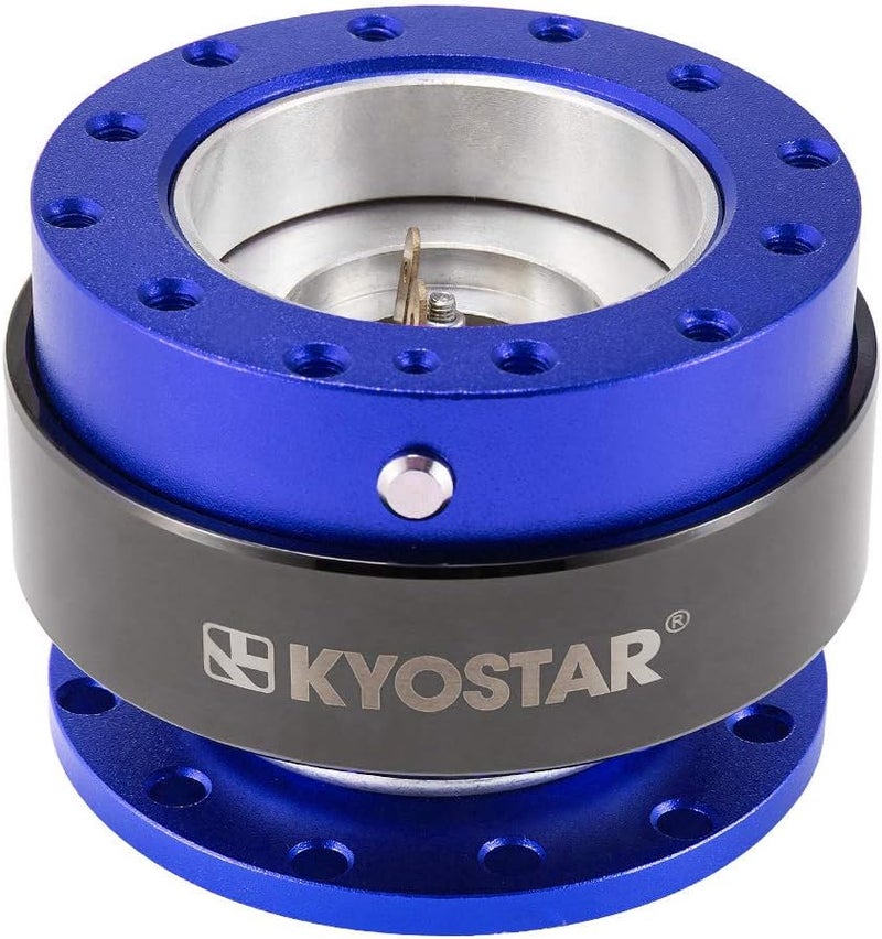 Kyostar طقم محول محور ألومنيوم سريع الفك لعجلة القيادة من التيتانيوم كيوسطار (أزرق) جودة عالمية - Image 1