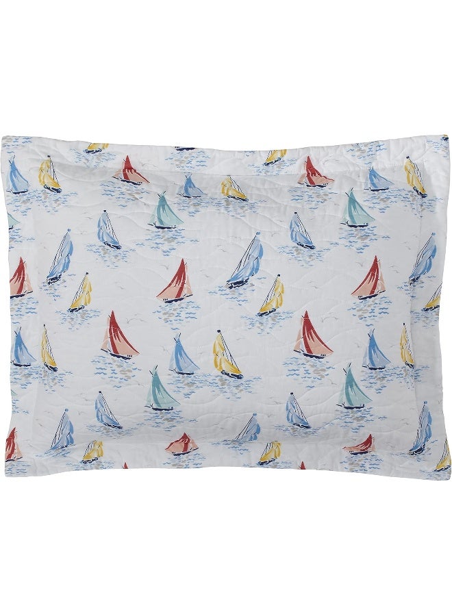 LAURA ASHLEY Laura Ashley Home - Ahoy Collection - Luxury Premium Ultra Soft Quilt Coverlet, Comfortable Bedding Set, All Season Stylish Bedspread, Twin, Bright - Image 4