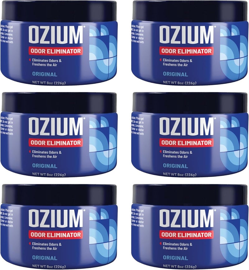 Ozium 8 Oz. Odor Eliminating Gel 6 Pack for Homes, Cars, Offices and More - Image 1