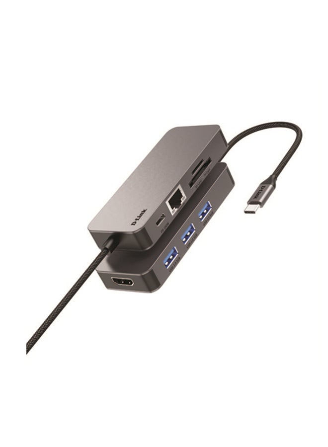 محور USB-C 8 في 1: 3 منافذ USB-A 3.1 (10Gbps)، HDMI 4K@60Hz، إيثرنت جيجابت، USB-C PD (100W)، فتحات بطاقة SD و TF (480Mbps)، متوافق مع Windows/macOS/Linux/iPadOS | DUB-C108