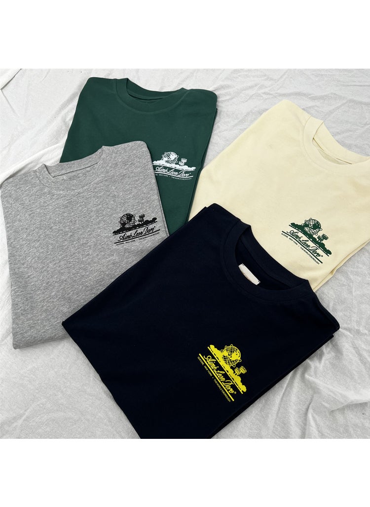 Generic - Aime Leon Dore Queens Landmark Print Tee ALD Dark blue - Image 1