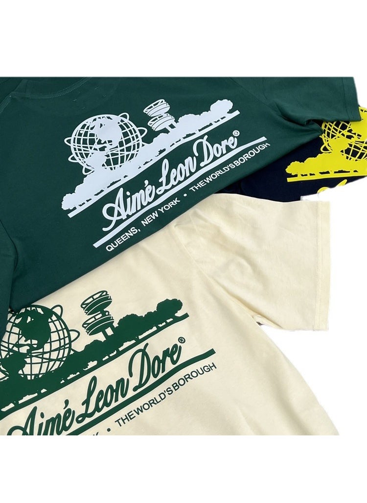 Generic - Aime Leon Dore Queens Landmark Print Tee ALD Dark blue - Image 1