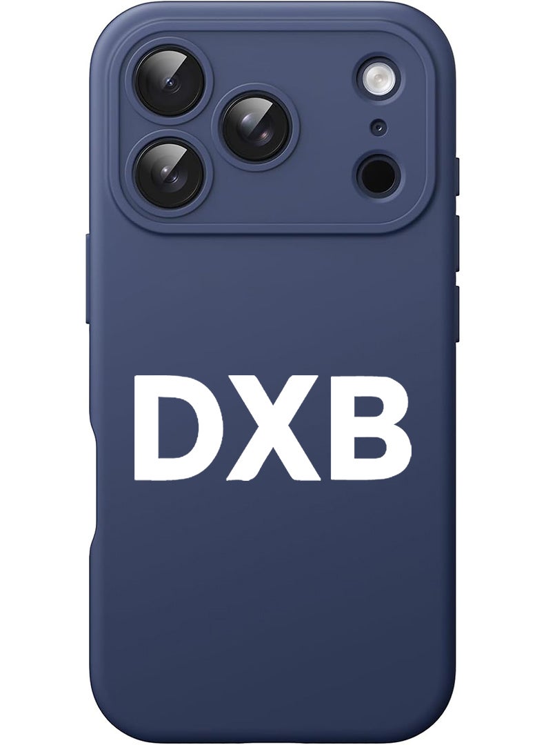 Theodor Protective Slim Fit Case Liquid Silicone Cover with Full Body Protection Anti-Scratch Shockproof Case For Apple iPhone 17 Pro Max (Blue) DXB - White - Image 1