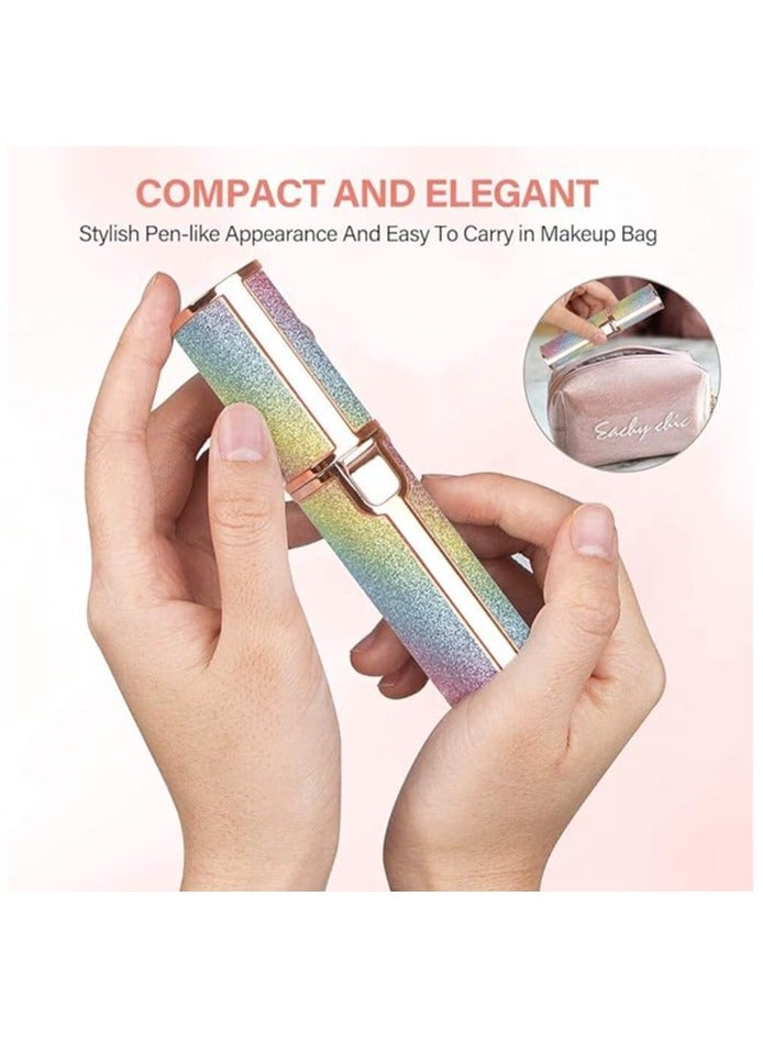 Toy Box Facial Hair Remover & Eyebrow Trimmer, 2 In 1 Eyebrow Remover and Painless Hair Remover, Eyebrow Lips Nose Body Facial Hair Removal Razor For Women with Built-in LED Light  - Image 5
