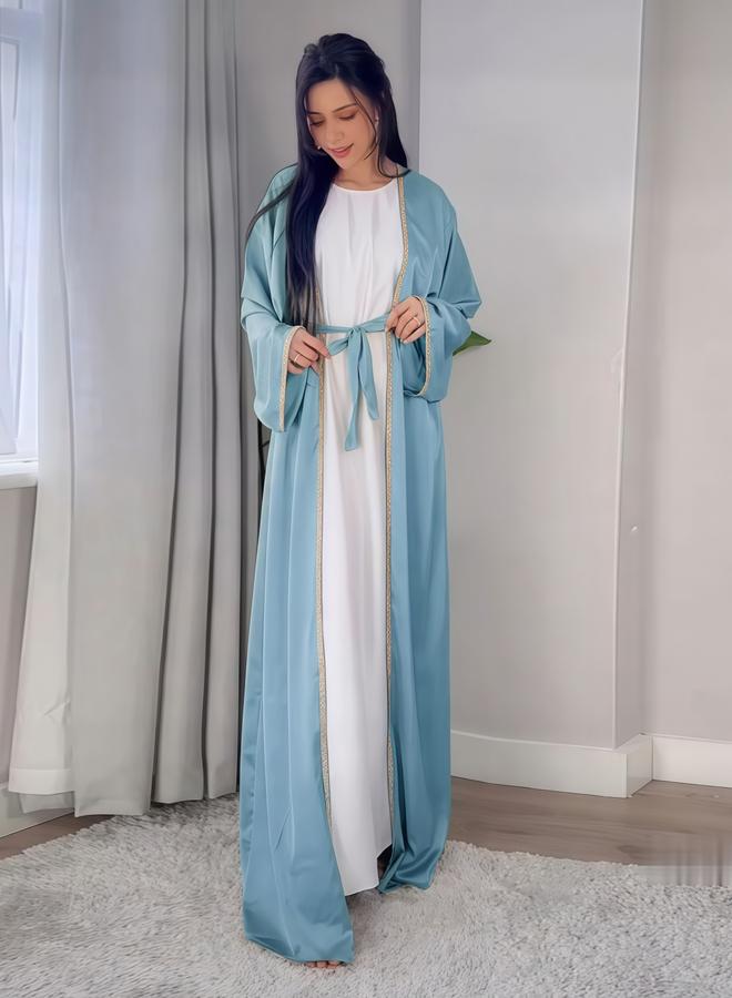 Take Two Azure Breeze Plain Abaya - Image 4