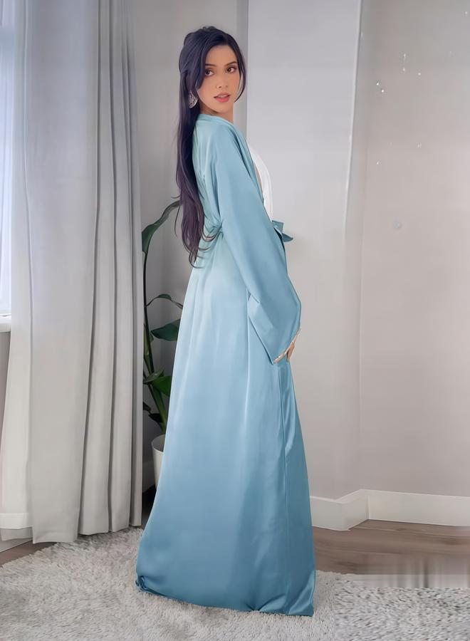 Take Two Azure Breeze Plain Abaya - Image 3