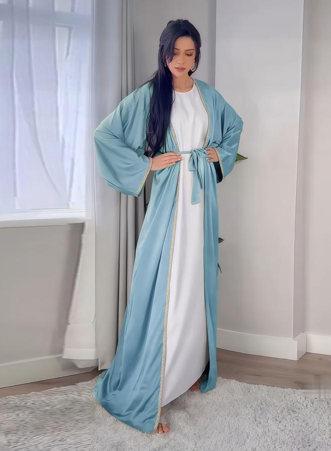 Take Two Azure Breeze Plain Abaya - Image 2
