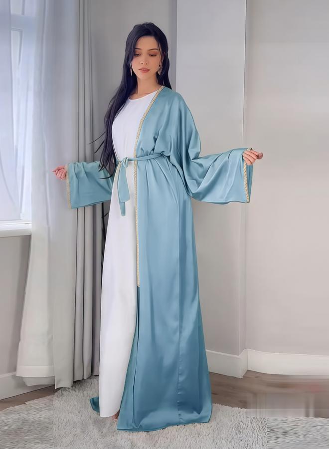 Take Two Azure Breeze Plain Abaya - Image 1